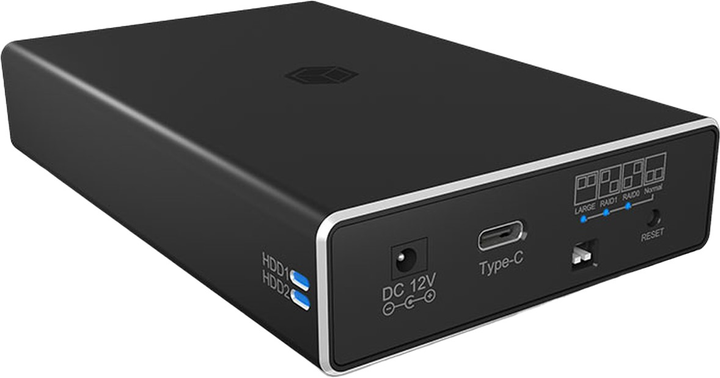 Зовнішня кишеня Icy Box IB-RD2253-C31 для 2x HDD 2.5" SATA USB 3.2 Gen 2 Black (IB-RD2253-C31) - зображення 2