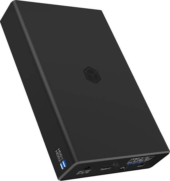 Kieszeń zewnętrzna Icy Box IB-RD2253-C31 do 2x HDD 2.5" SATA USB 3.2 Gen 2 Black (IB-RD2253-C31) - obraz 3