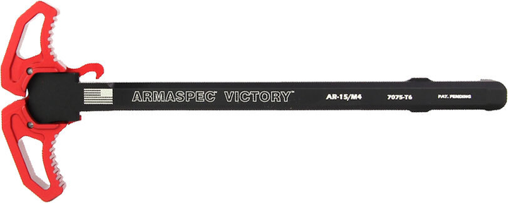 Рукоятка взведения Armaspec VictoryTM двусторонняя для AR15. Цвет: красный - изображение 1
