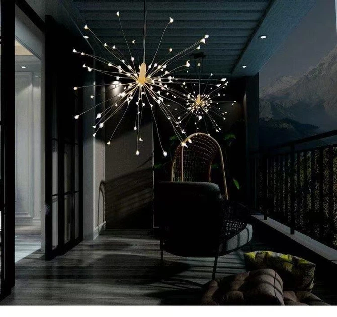 Автономная уличная светодиодная гирлянда LED Firework на солнечной батарее белый 02427 - изображение 2