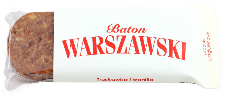 Baton bezglutenowy Baton Warszawski Truskawka i wanilią 50 g (5906395341405) - obraz 1