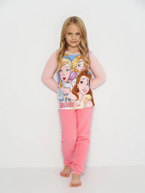 Детская теплая пижама для девочки Disney Princes DIS P 52 04 A041 W POLAR 92 см Светло-Розовая (5904009108758) - изображение 3