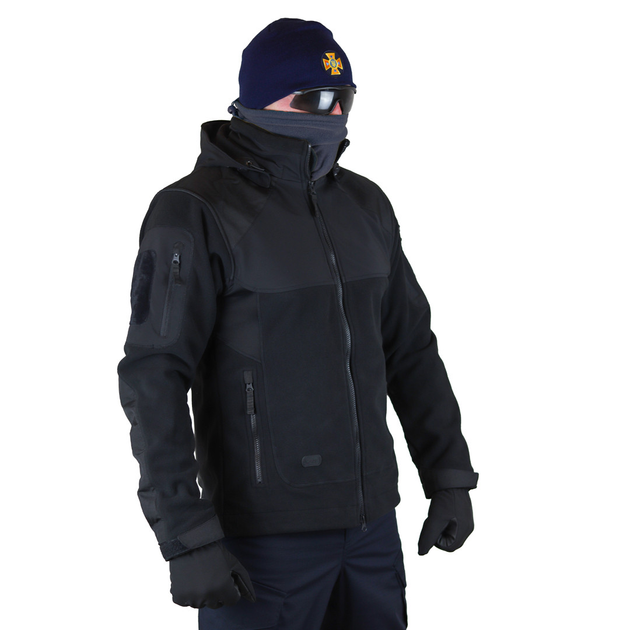 Куртка тактична M-TAC NORMAN WINDBLOCK FLEECE 48р BLACK - зображення 2