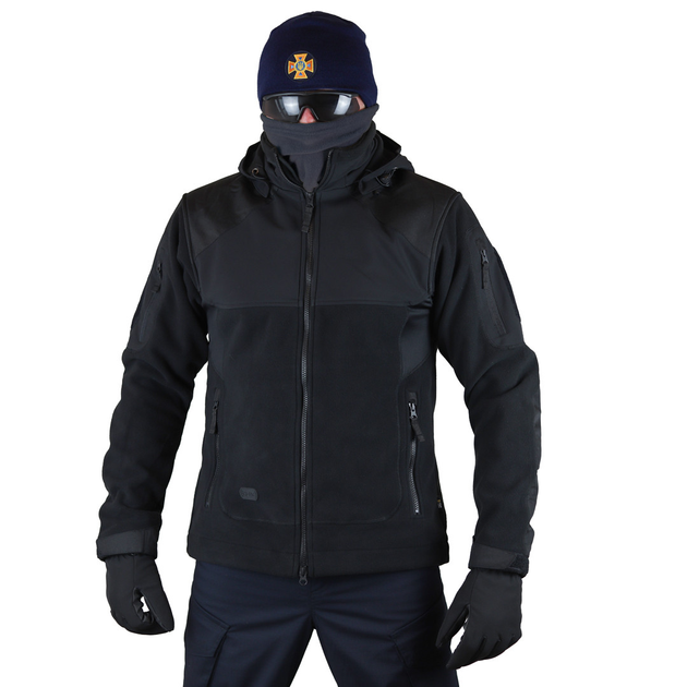 Куртка тактична M-TAC NORMAN WINDBLOCK FLEECE 50р BLACK - изображение 1