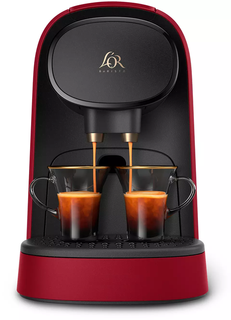 Капсульная Кофеварка Nespresso L'OR BARISTA ORIGINAL Rouge Carmin + дегустационный набор L'OR 9 капсул - изображение 3