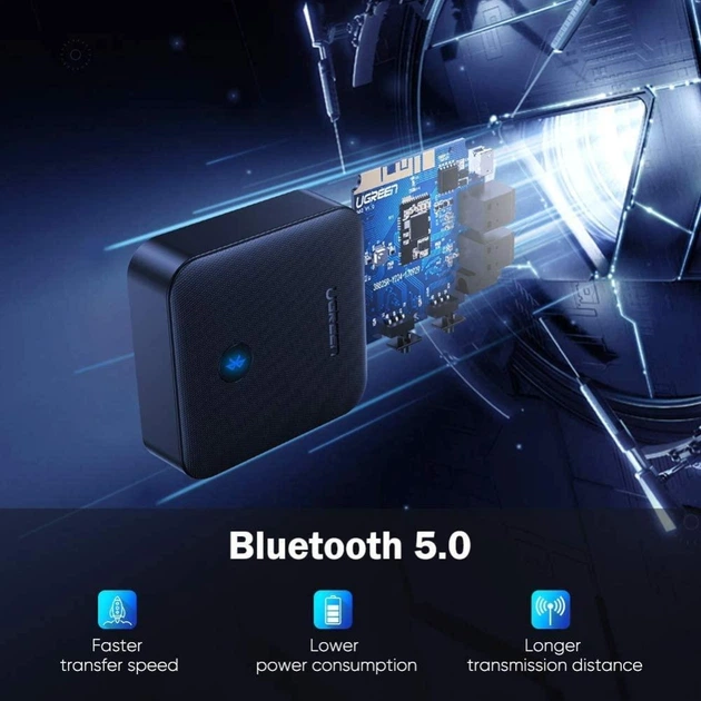 Bluetooth аудіоадаптер Ugreen Bluetooth 5.0 приймач 3.5 mm AUX aptX LL (YM1006) - зображення 3