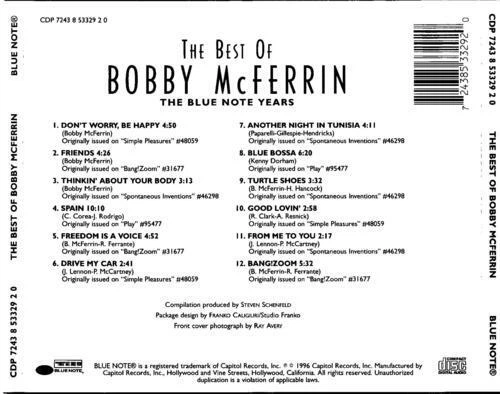 Музичний CD диск Bobby McFerrin – The Best Of Bobby McFerrin ліцензійний - Фото 2 Музичний CD диск Bobby McFerrin – The Best Of Bobby McFerrin ліцензійний - зображення 2