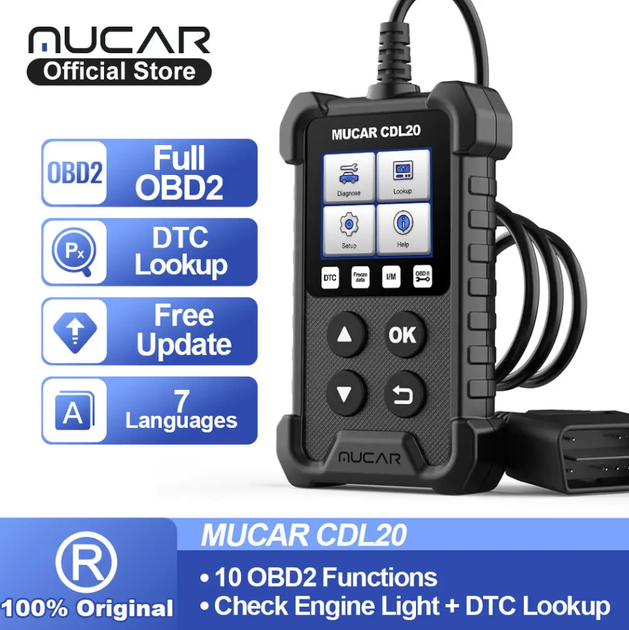 Автосканер MUCAR CDL20 мультимарковый универсальный OBD2 сканер - изображение 2