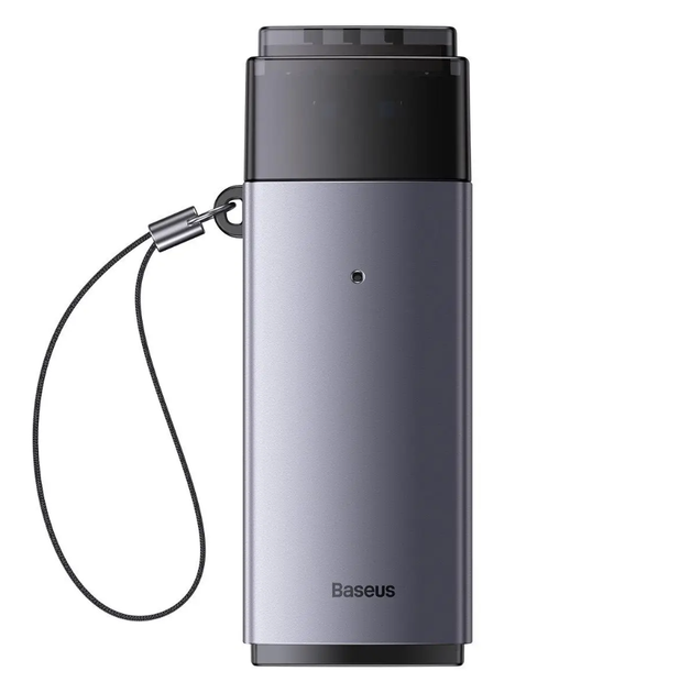 Картридер Baseus Lite Series USB-A 3.0 to SD/microSD Gray - зображення 3