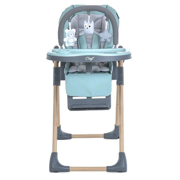 Детский мятный стульчик для кормления El Camino ME 1115-W CRAFT Mint от рождения до 3 лет - изображение 4