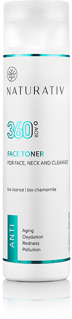 Tonik do twarzy szyi i dekoltu Naturativ 360 AOX Face Toner For Face Neck & Cleavage 250 ml (5906729774725) - obraz 1