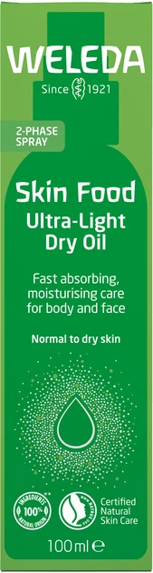 Сухое масло Weleda Skin Food Ultra Light 100 мл (4001638580342) - Фото 2 Сухое масло Weleda Skin Food Ultra Light 100 мл (4001638580342) - изображение 2