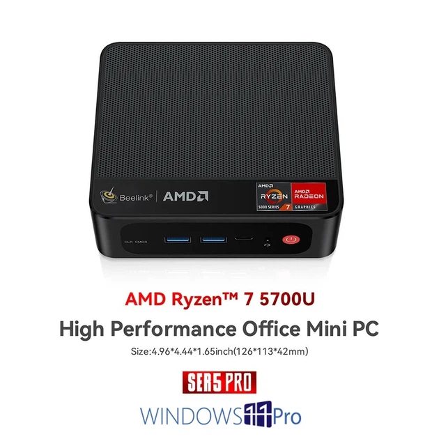 Компьютер Beelink SER5 PRO AMD Ryzen 7 5700U (Zen2) Windows 11 Pro