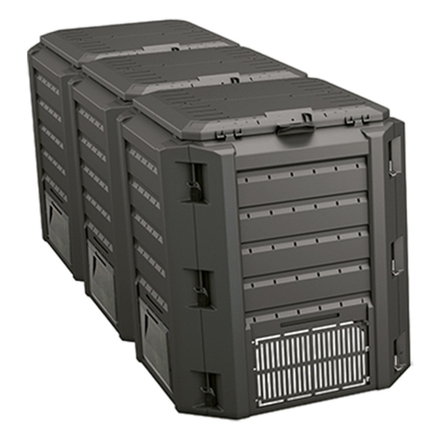 Компостер садовый модульный Prosperplast PIKSM1200C-S411 3 модуля 1200 л Черный - изображение 2