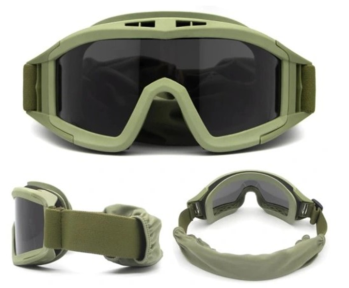 Защитные очки маска Nela-Styl mx79 Олива (Alop) 60434644 - изображение 1