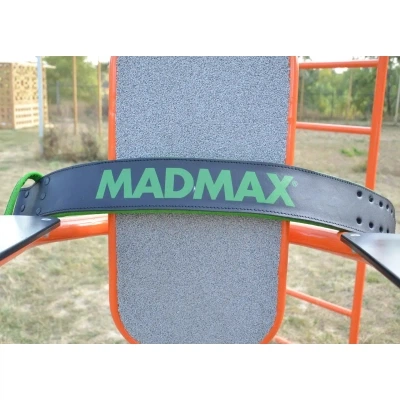 Атлетичний пояс MadMax MFB-302 Quick Release Belt шкіряний Black/Green XL (MFB-302_XL) - зображення 10