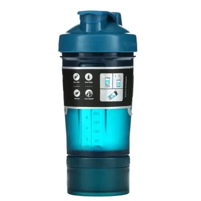 Шейкер спортивний BlenderBottle ProStak 22oz/650 мл із 2-ма контейнерами Синій (PS 22oz Navy) - Фото 2 Шейкер спортивний BlenderBottle ProStak 22oz/650 мл із 2-ма контейнерами Синій (PS 22oz Navy) - зображення 2