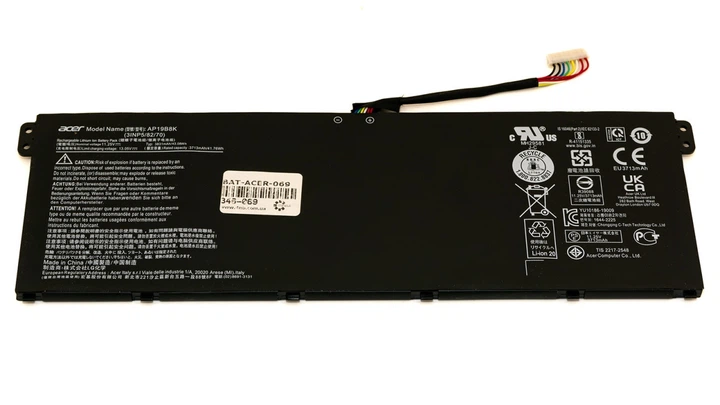 Батарея для ноутбука ACER A315-56 A317-52 A315-58 A315-59 / 11.25V 3831mAh (43.08Wh) BLACK ORIG (AP19B8K) (BAT-ACER-069) - изображение 2