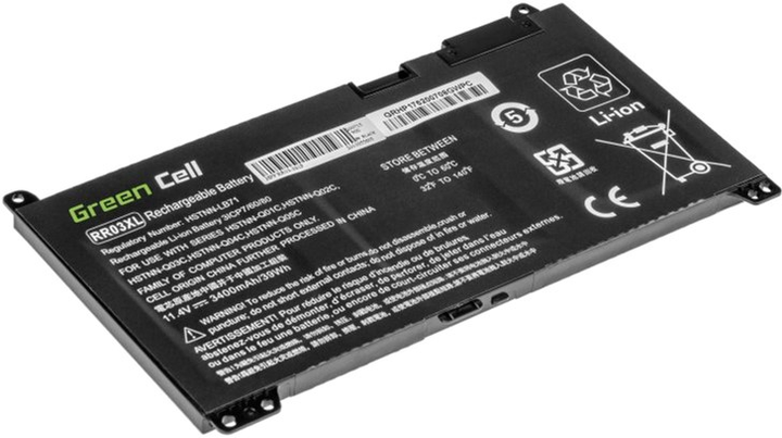 Акумулятор Green Cell для ноутбуків HP RR03XL 11.4V 3400mAh (HP183) - зображення 2