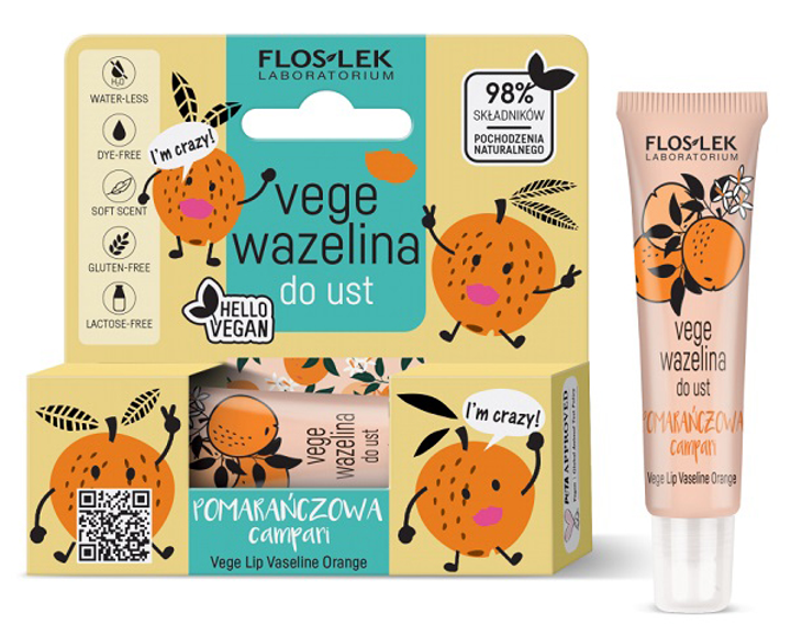 Вазелін для губ Floslek Vege Campari 10 г (5905043020198) - зображення 1