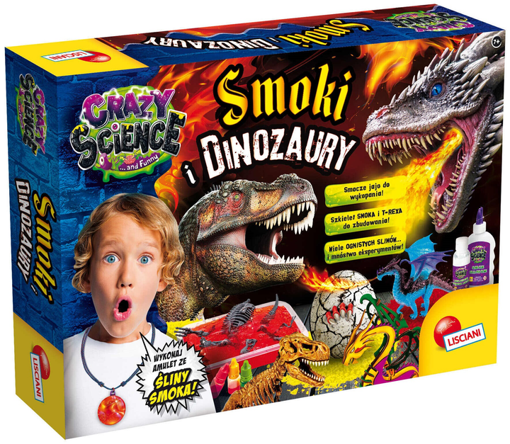 Науковий набір Lisciani Crazy Science Дракони та динозаври (8008324094141) - зображення 1