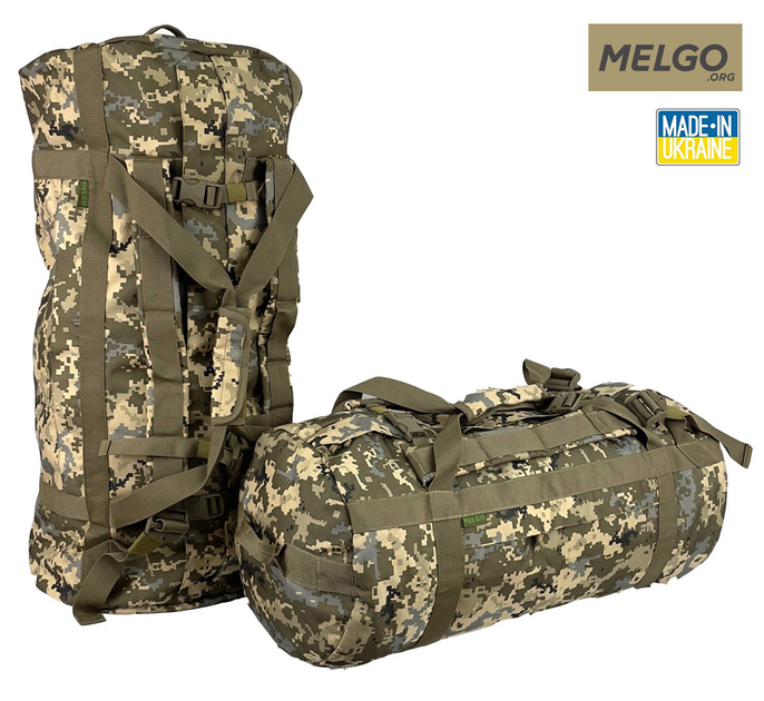 Тактическая сумка, баул 90 литров поликордура Пиксель MELGO - изображение 2
