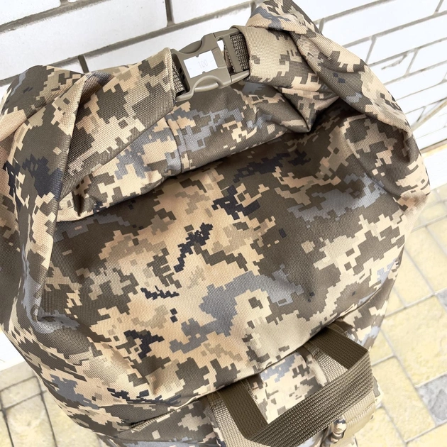 Сумка - Баул тактический 100 л поликордура Пиксель MELGO (армейский, влагозащитный вещевой мешок) - изображение 2