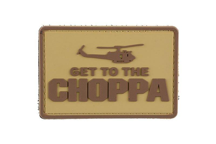 Нашивка 3D — Get to the Choppa — tan GFC - зображення 1