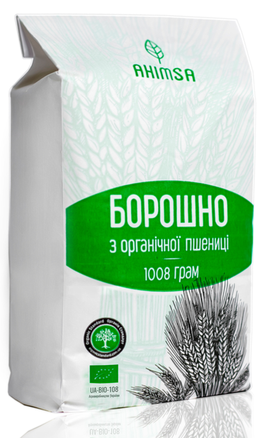 Мука пшеничная высшего сорта органическая 1 кг ТМ Ahimsa - Фото 3 Мука пшеничная высшего сорта органическая 1 кг ТМ Ahimsa - изображение 3