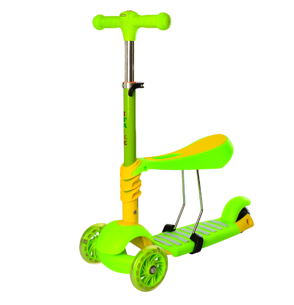 Самокат трехколесный с сидушкой iTrike JR 3-053-L Green - Фото 1 Самокат трехколесный с сидушкой iTrike JR 3-053-L Green - изображение 1