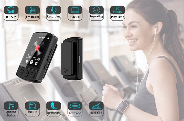 MP3 Плеєр Rock Star M9 Bluetooth 32gb HI FI із кліпсою і зовнішнім динаміком - Фото 10 MP3 Плеєр Rock Star M9 Bluetooth 32gb HI FI із кліпсою і зовнішнім динаміком - зображення 10