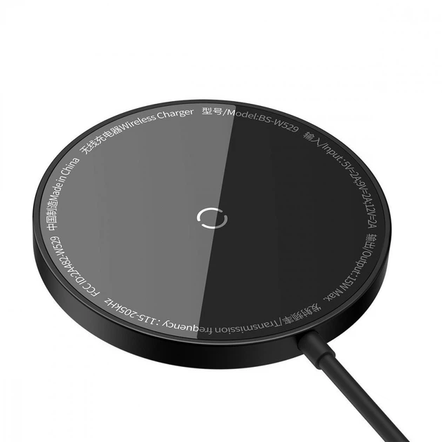 Беспроводная зарядка Baseus Simple Mini3 Magnetic Wireless Charger 15W - изображение 3