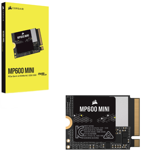Dysk SSD Corsair MP600 Mini 1TB M.2 2230 NVMe 1.4 PCIe 4.0 x4 3D NAND TLC (CSSD-F1000GBMP600MN) - obraz 5
