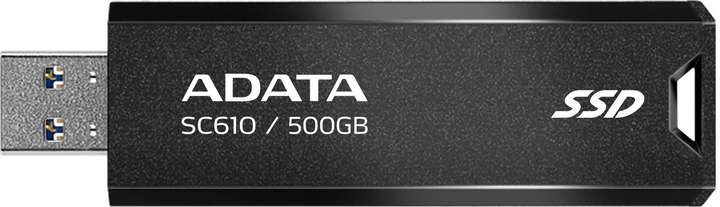 Dysk SSD ADATA SC610 500GB USB 3.2 Type-A 3D NAND TLC (SC610-500G-CBK/RD) - obraz 2