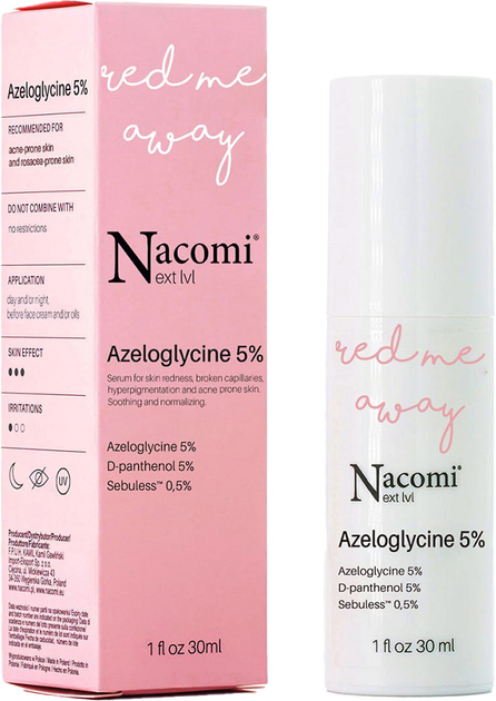 Сироватка для обличчя Nacomi Next Level Azeloglicyna 5% заспокійлива для шкіри з куперозом і розацеа 30 мл (5902539714357) - зображення 1