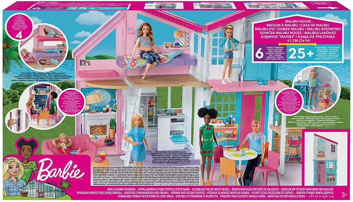 Ігровий набір Кукла Barbie Malibu House з аксесуарами (887961690774) - зображення 2