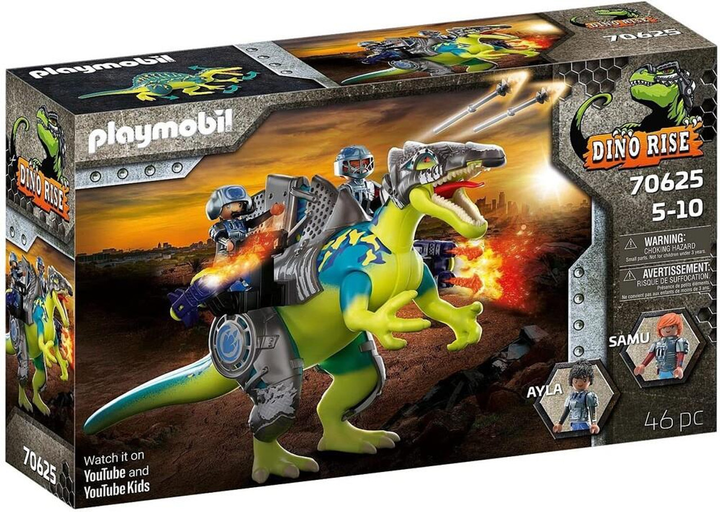 Ігровий набір Playmobil Спінозавр подвійна захисна сила (70625) (4008789706256) - зображення 1