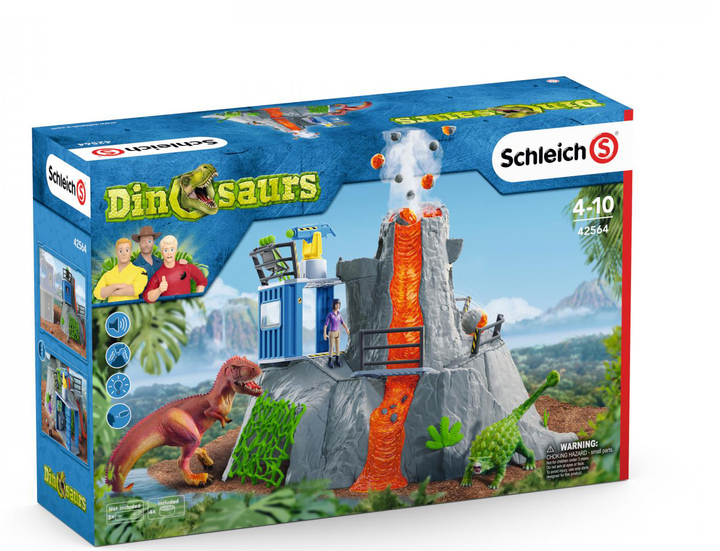 Ігровий набір Schleich Dinosaurs Велика експедиція на вулкан (4059433449319) - зображення 1