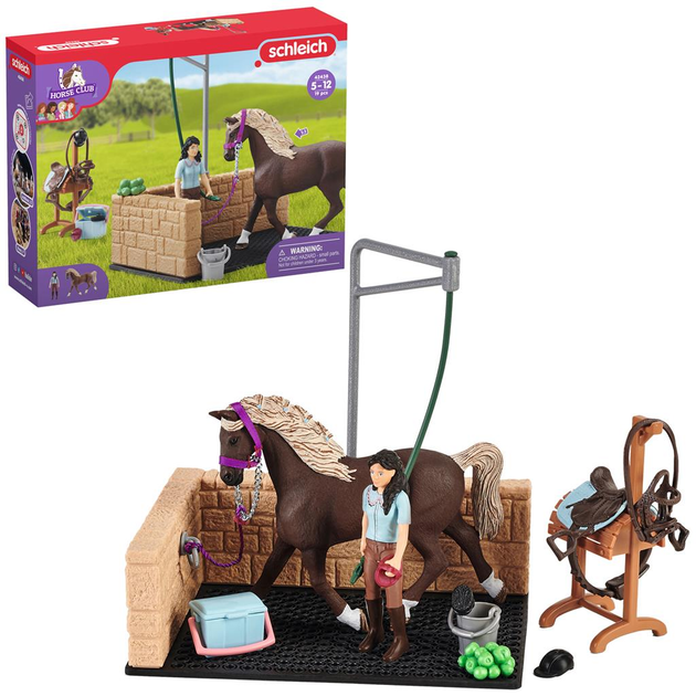 Zestaw do zabawy Schleich Horse Club Washing Area Emily Luna (4059433572628) - obraz 2