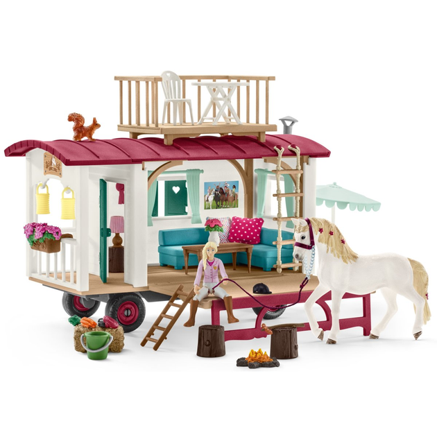 Ігровий набір Schleich Horse Club Caravan for secret club meetings Кінний клуб (4059433524290) - зображення 2