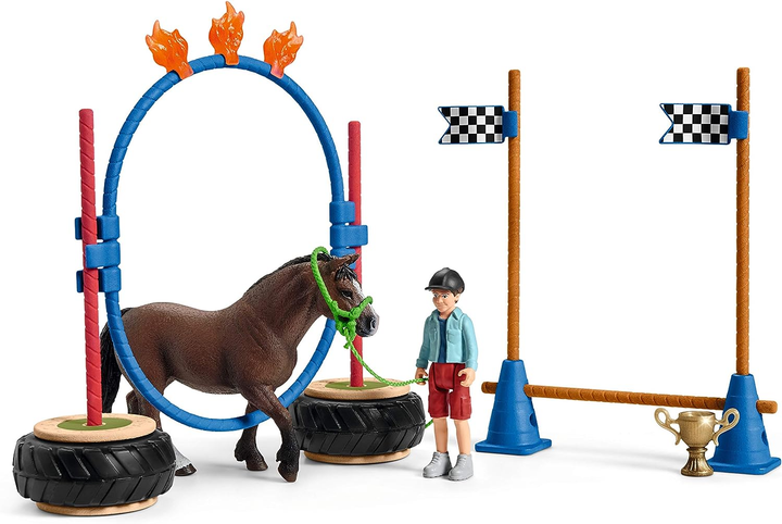 Ігровий набір Schleich Farm World Pony Agility Race (4055744029882) - зображення 3