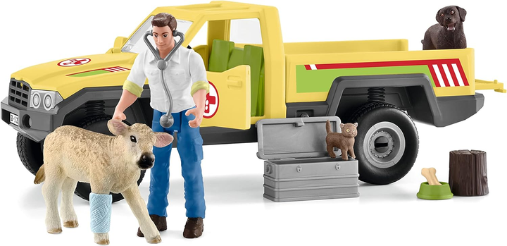 Zestaw do zabawy Schleich Farm World Veterinarian visit (4059433572741) - obraz 2