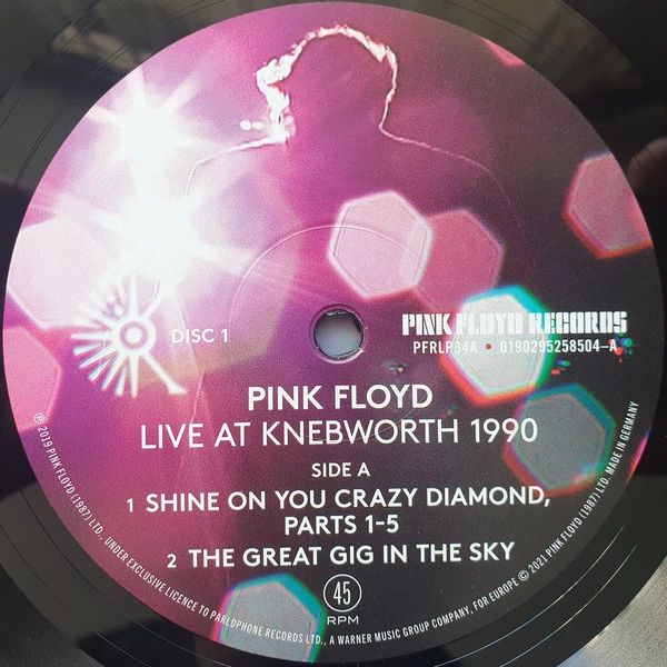 Вінілова платівка Pink Floyd – Live At Knebworth 1990 2 LP Set 2021 (pfrlp34, 180 Gm.) Pink Floyd Records/EU Mint (art.239574) - зображення 6
