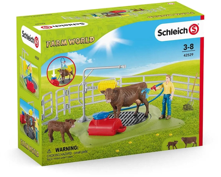 Zestaw do zabawy Schleich Farm World Happy Cow Wash (4059433416977) - obraz 6