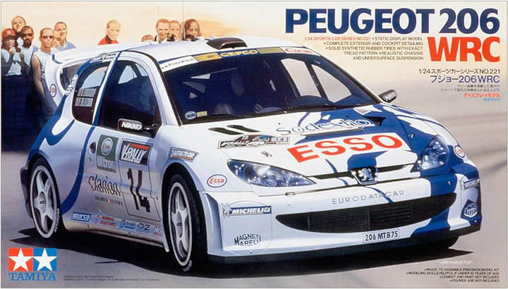 Model do sklejania Tamiya Peugeot 206 1:24 (4950344993154) - obraz 1