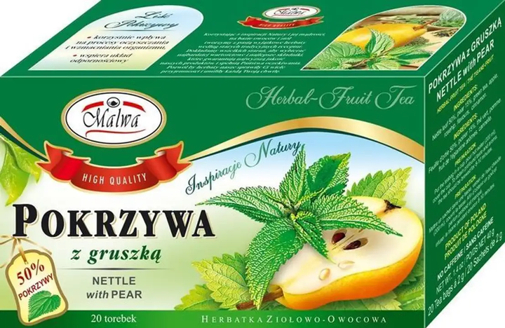 Herbata Malwa Pokrzywa z Gruszka 20 szt (5902781002011) - obraz 1