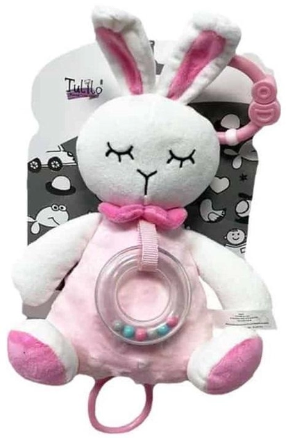 Музична підвіска Tulilo Кролик рожевий 18 см (5904209892389) - зображення 1
