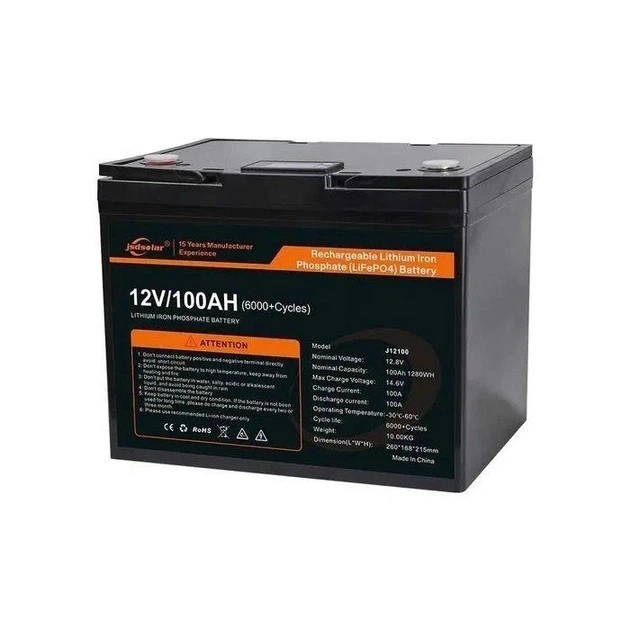 Акумулятор LiFePO4 12V 100Ah JSDSOLAR - зображення 4