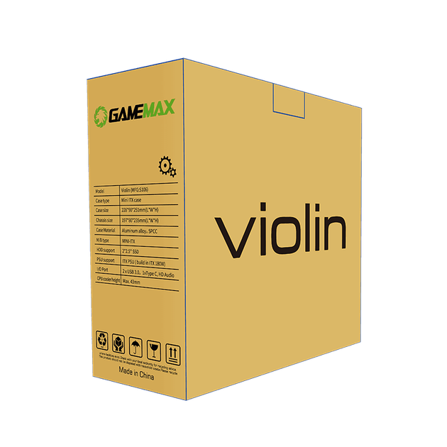 Корпус GameMax Violin Silver, 180W, Mini-ITX, 197х80х235 мм, 5.9кг - изображение 8