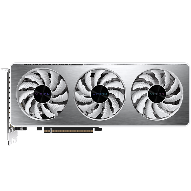 Відеокарта GeForce RTX 3060, Gigabyte, VISION OC (Limited Hash Rate), 12Gb GDDR6, 192-bit, 2xHDMI/2xDP, 1837/15000 MHz, 8-pin - Фото 4 Відеокарта GeForce RTX 3060, Gigabyte, VISION OC (Limited Hash Rate), 12Gb GDDR6, 192-bit, 2xHDMI/2xDP, 1837/15000 MHz, 8-pin - зображення 4